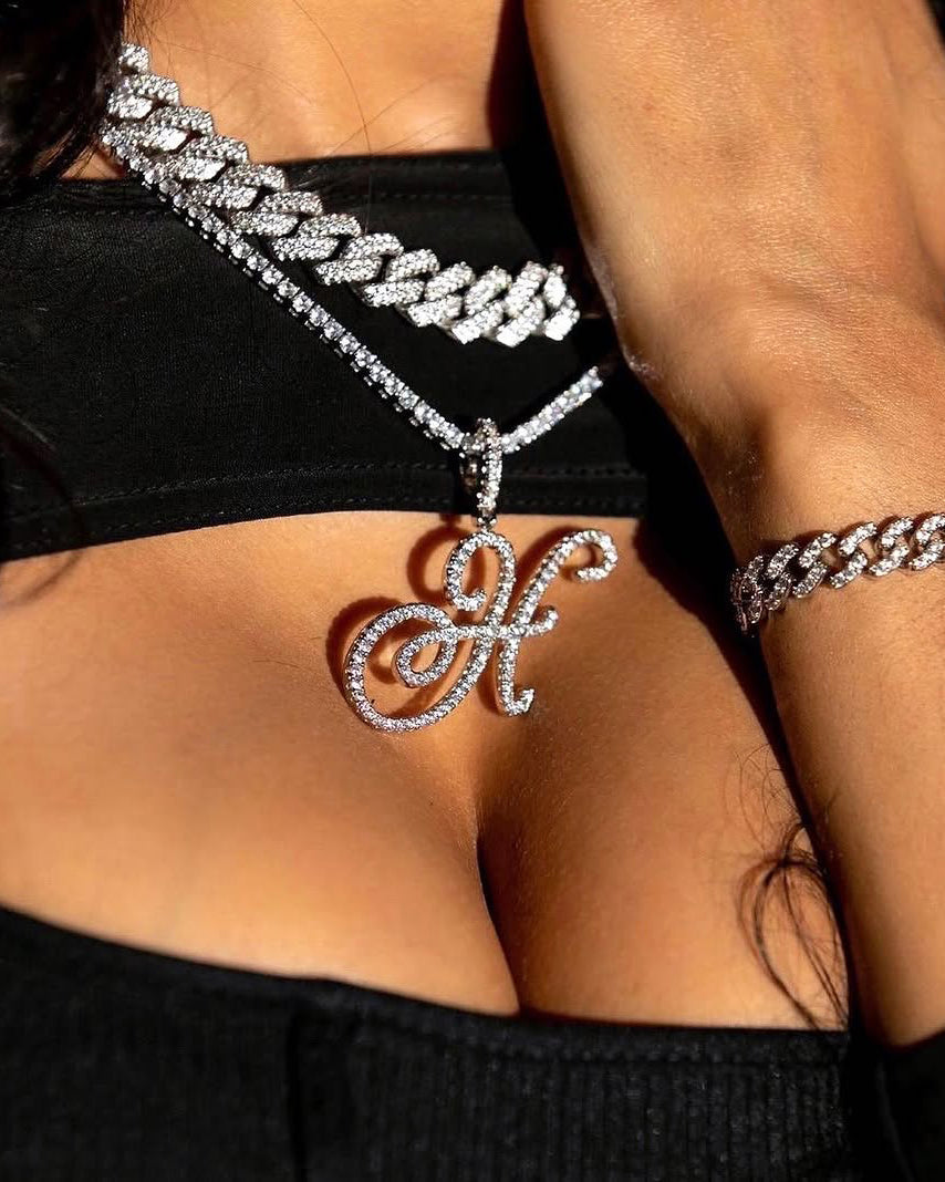 Posh Cursive Pendant Necklace