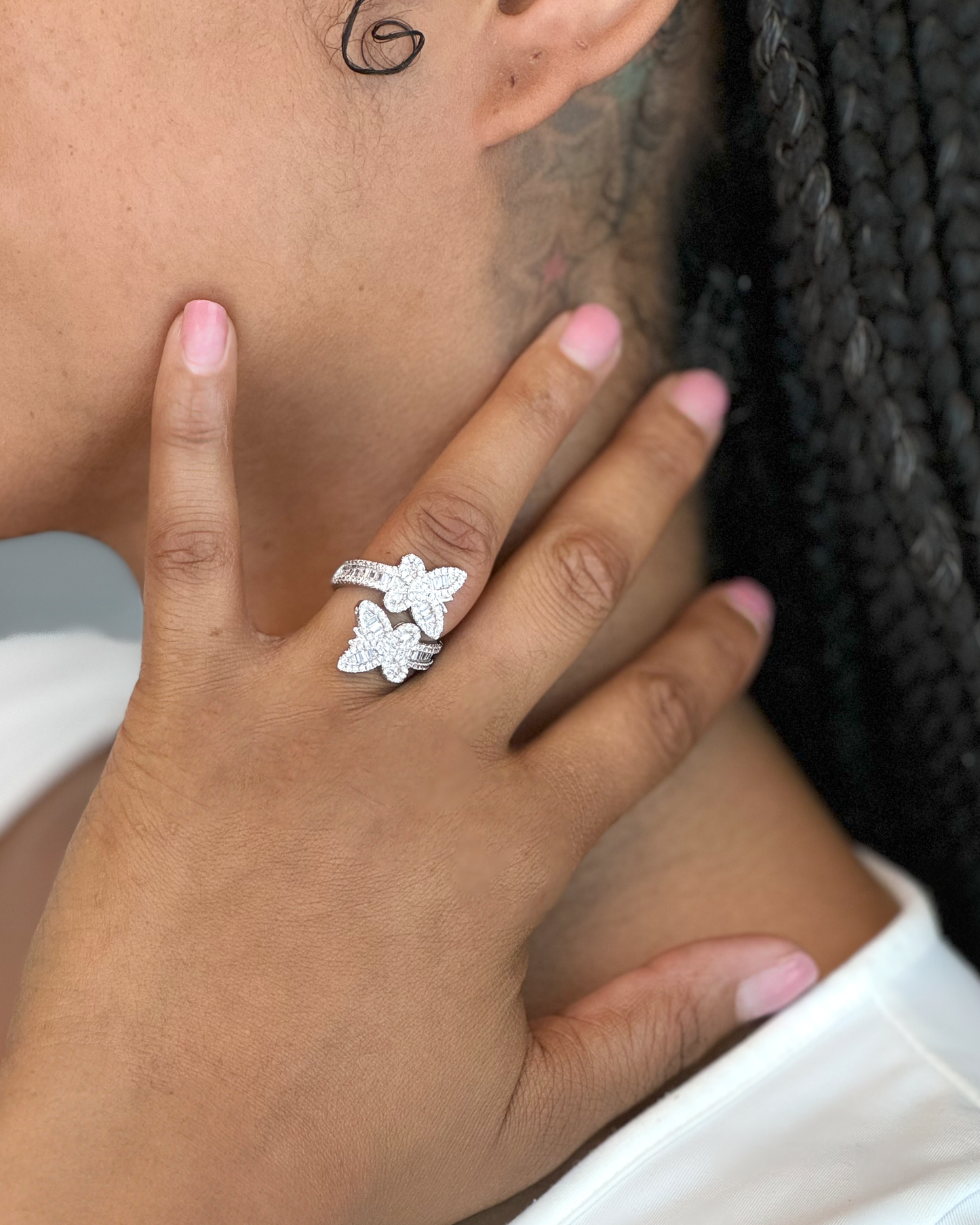 Butterfly Baguette Ring