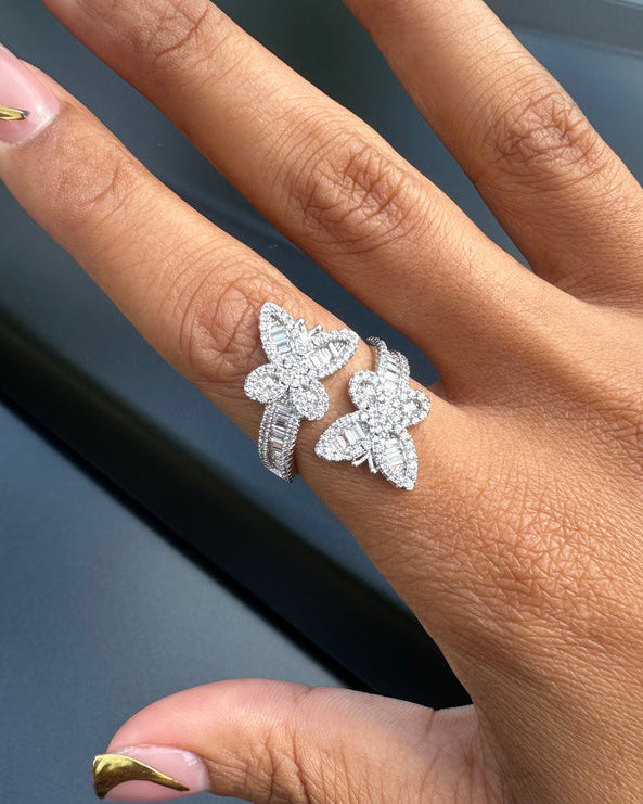 Butterfly Baguette Ring