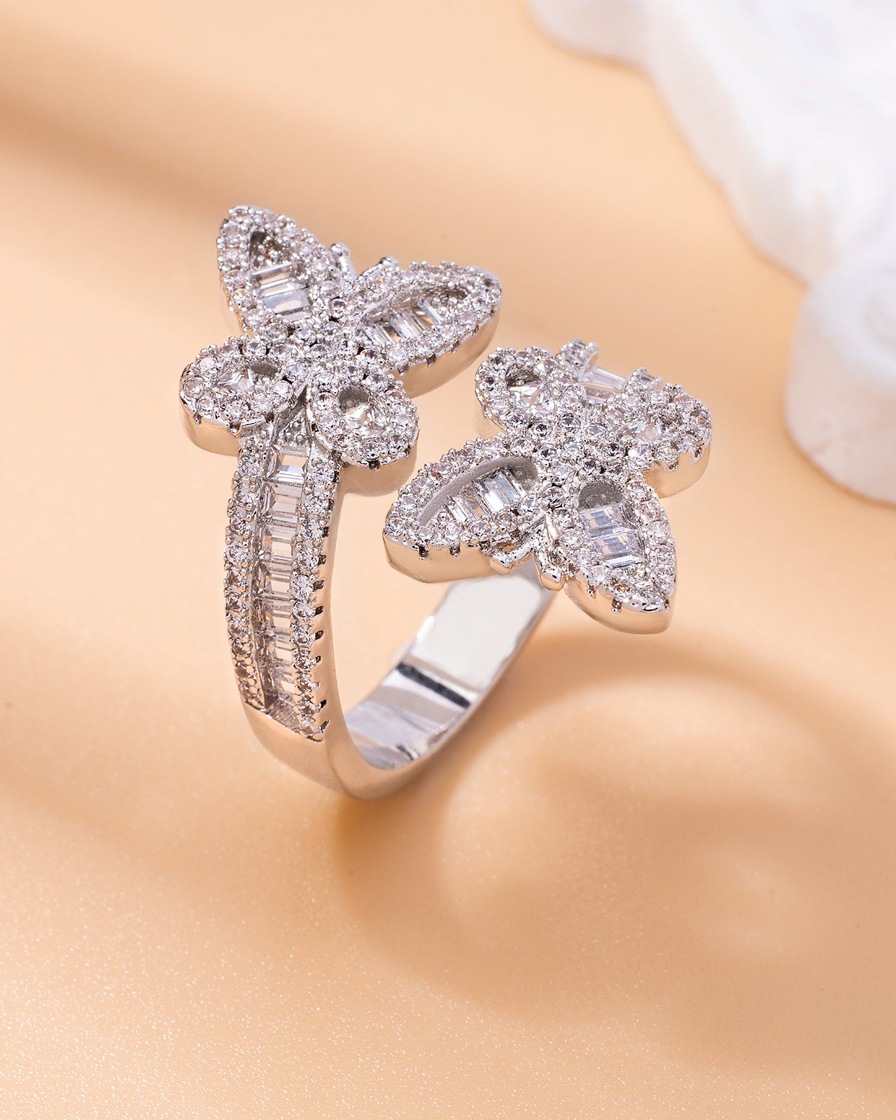 Butterfly Baguette Ring