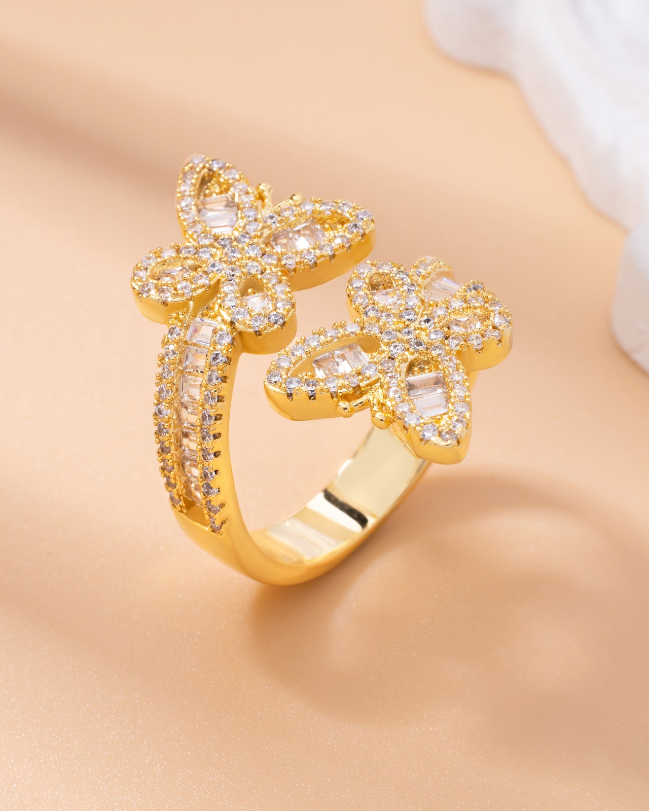 Butterfly Baguette Ring