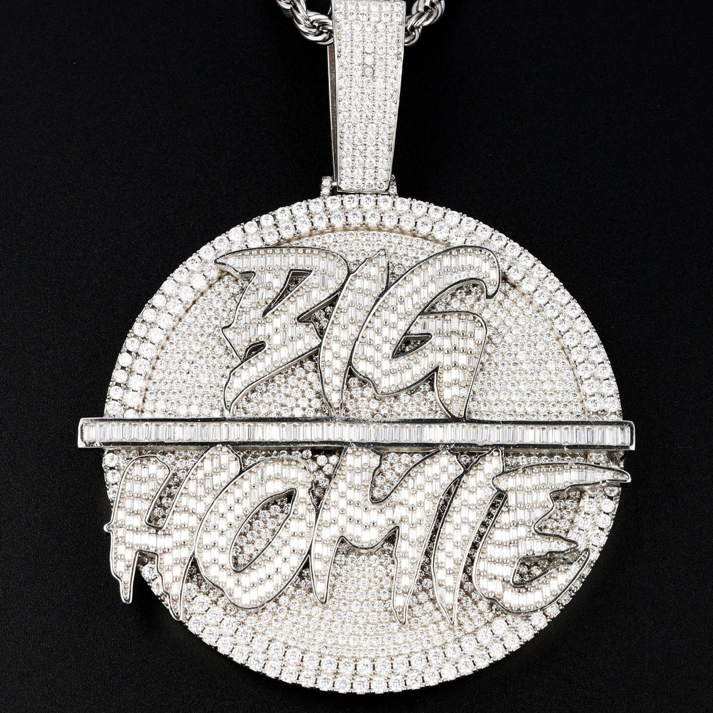 Custom Circle Pendant with Rope Chain