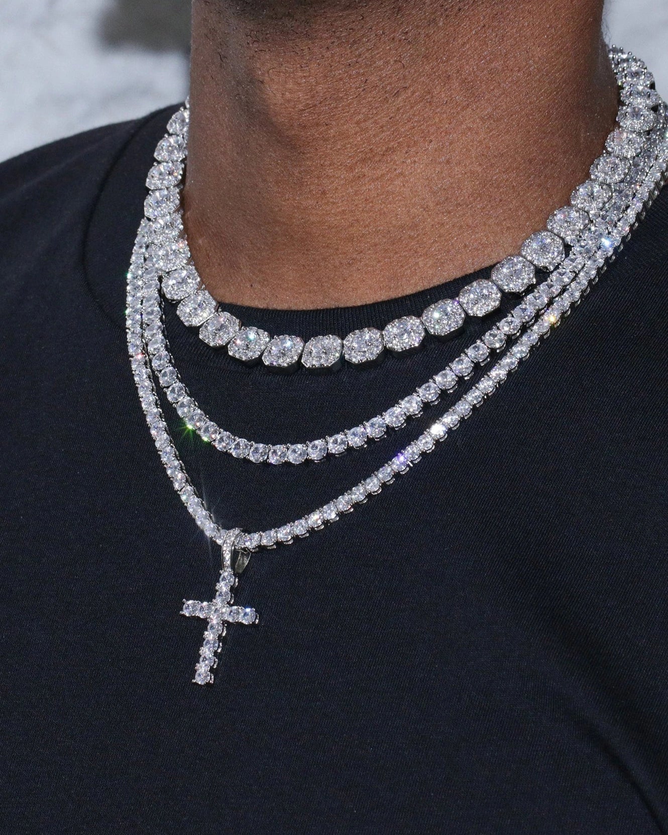 Clustered Tennis Chain