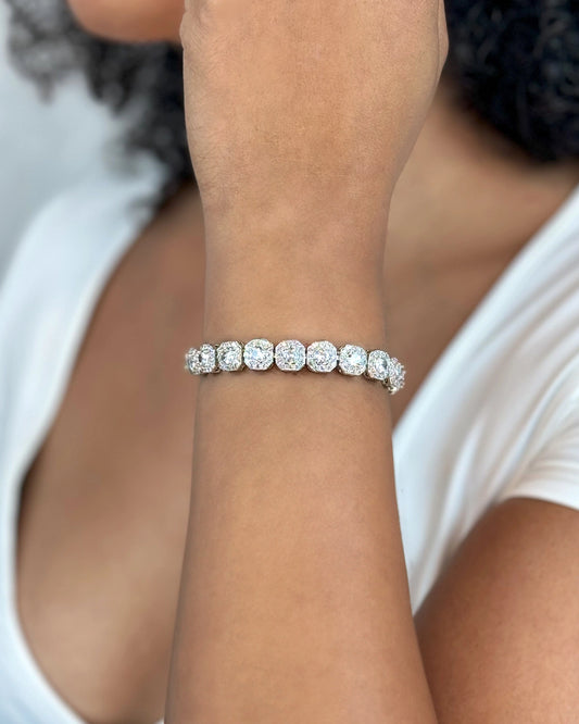 Clustered Tennis Bracelet