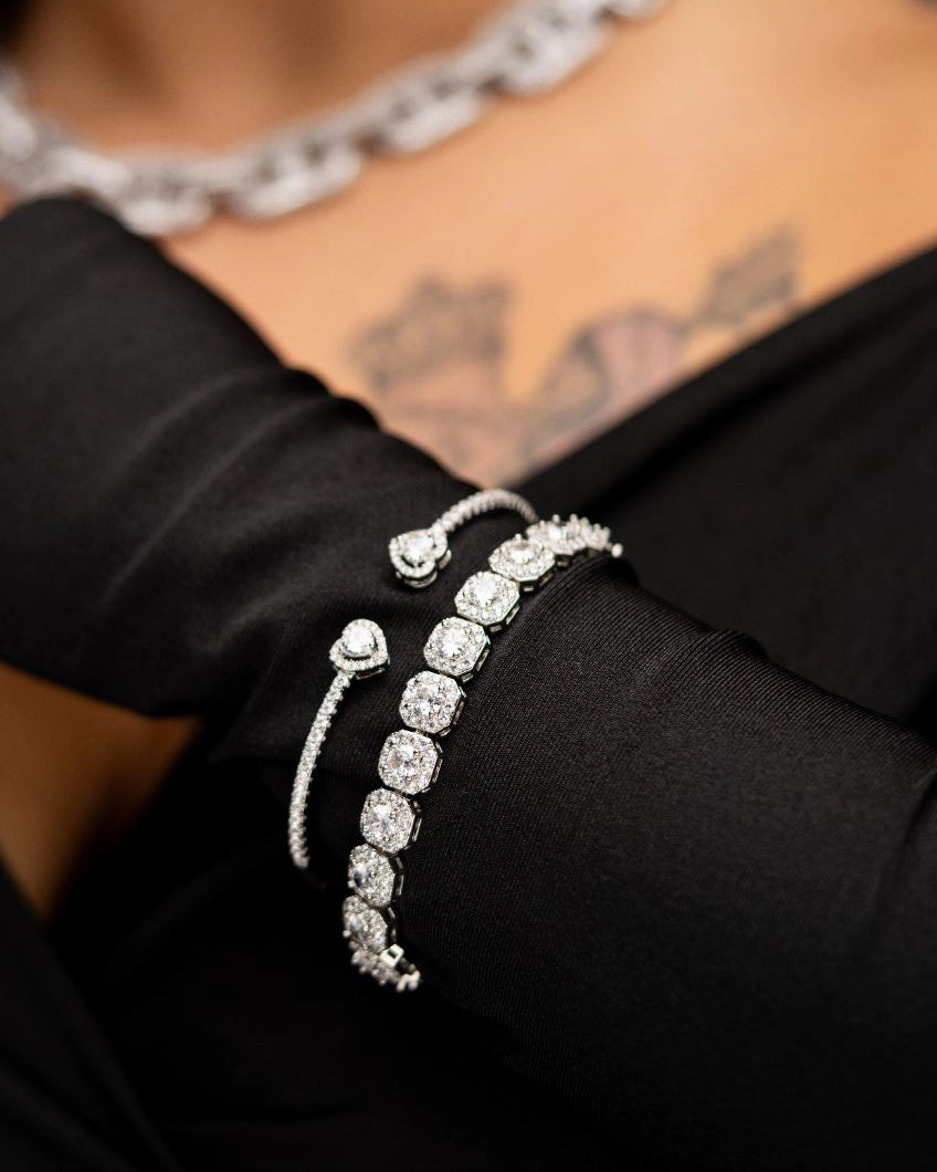 Clustered Tennis Bracelet