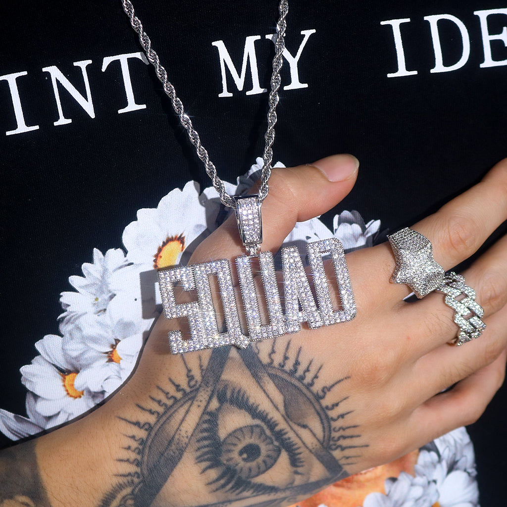 Condensed Font Custom Name Pendant