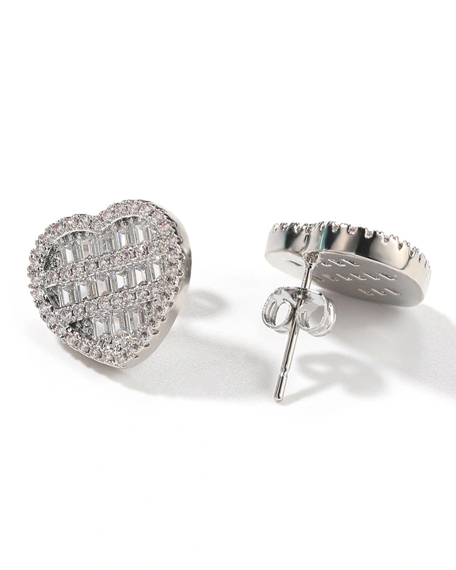Crushed Heart Earrings