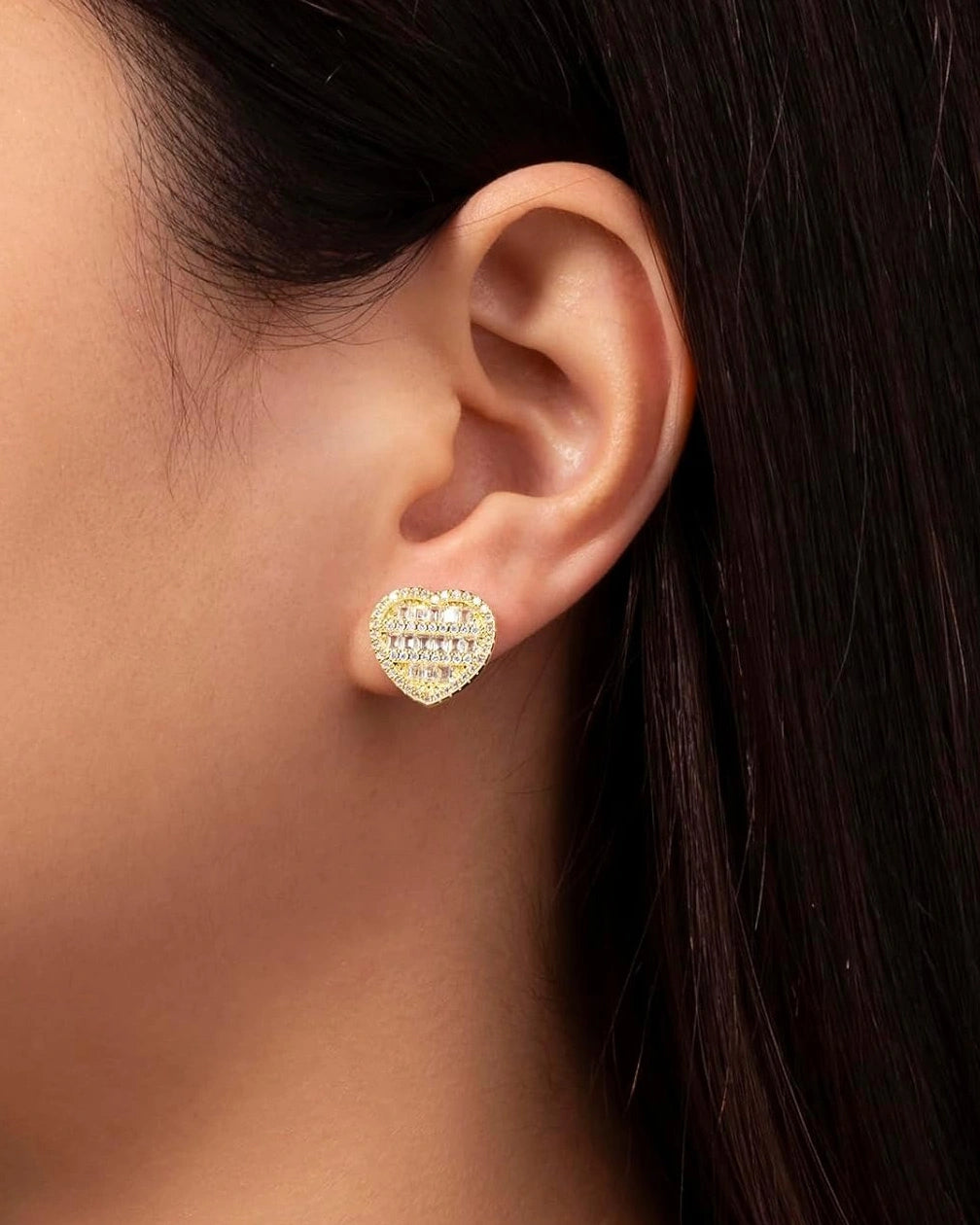 Crushed Heart Earrings