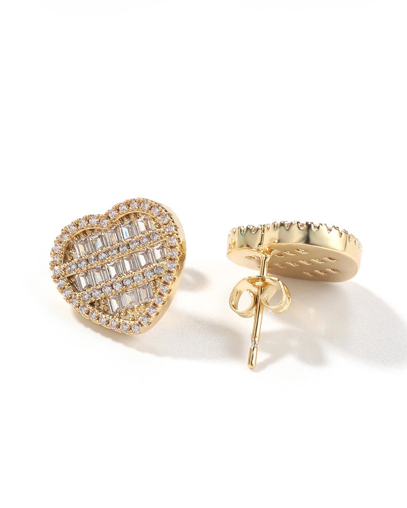 Crushed Heart Earrings