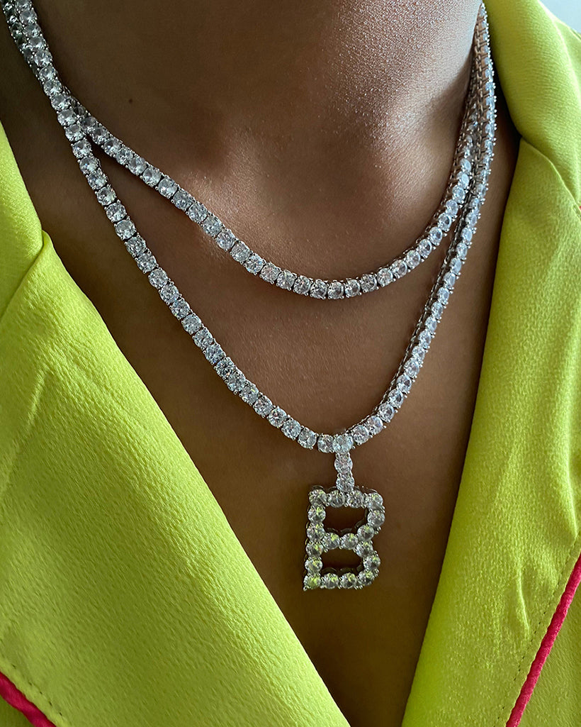 Diamond Initial Pendant Necklace
