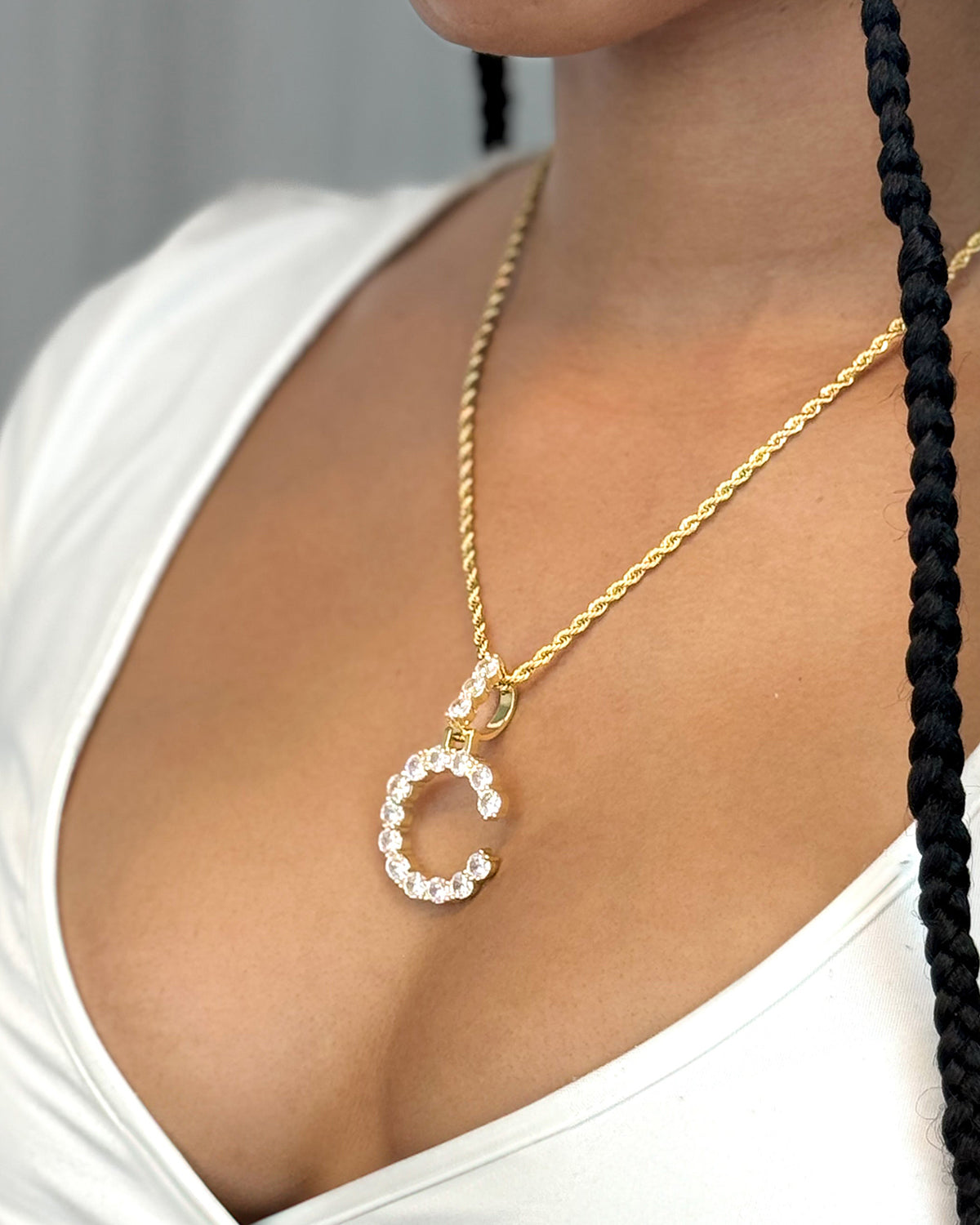 Diamond Initial Pendant Necklace