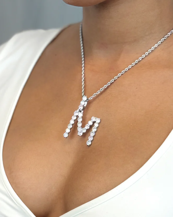 Diamond Initial Pendant Necklace