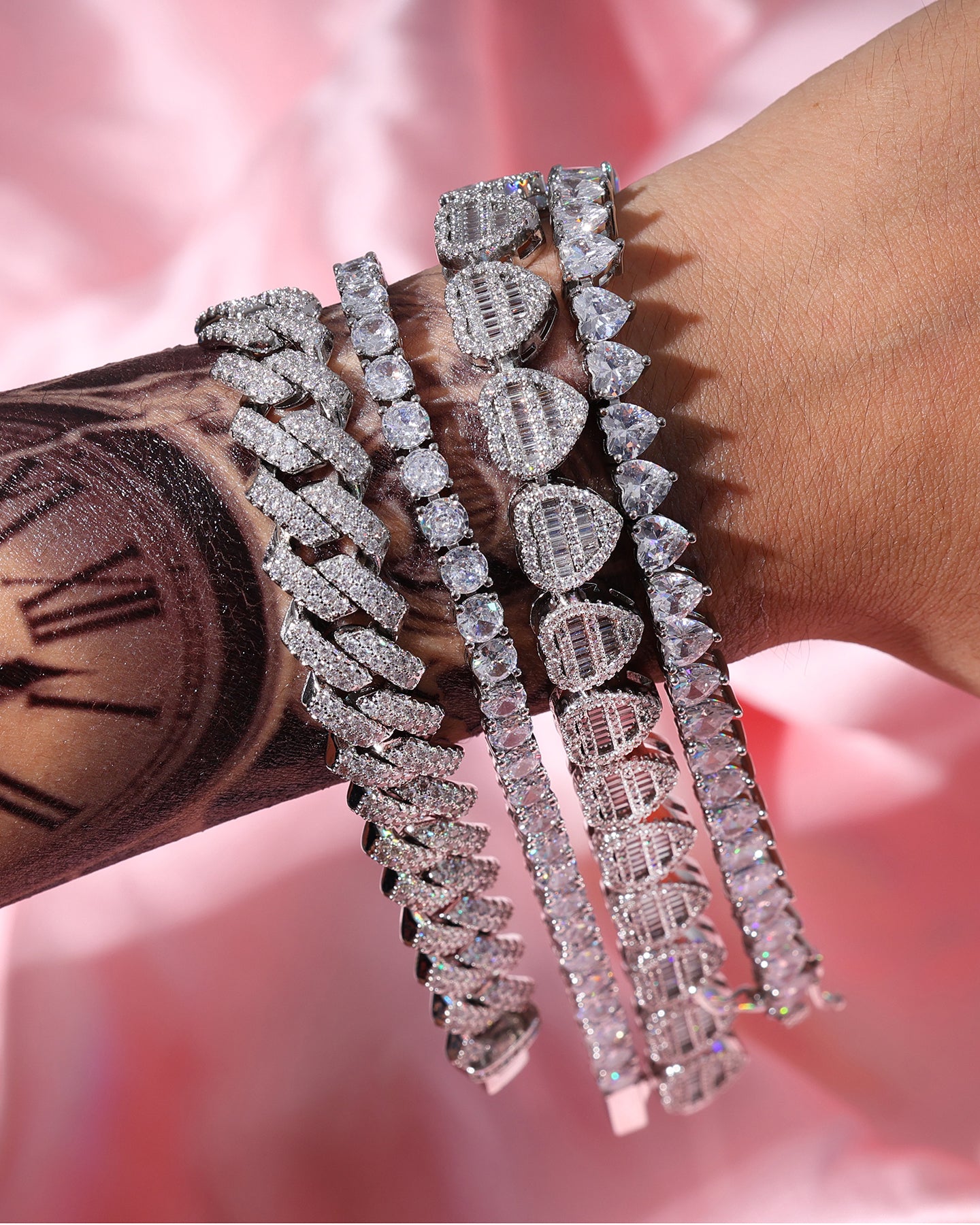 Heart Diamond Layered Bracelet