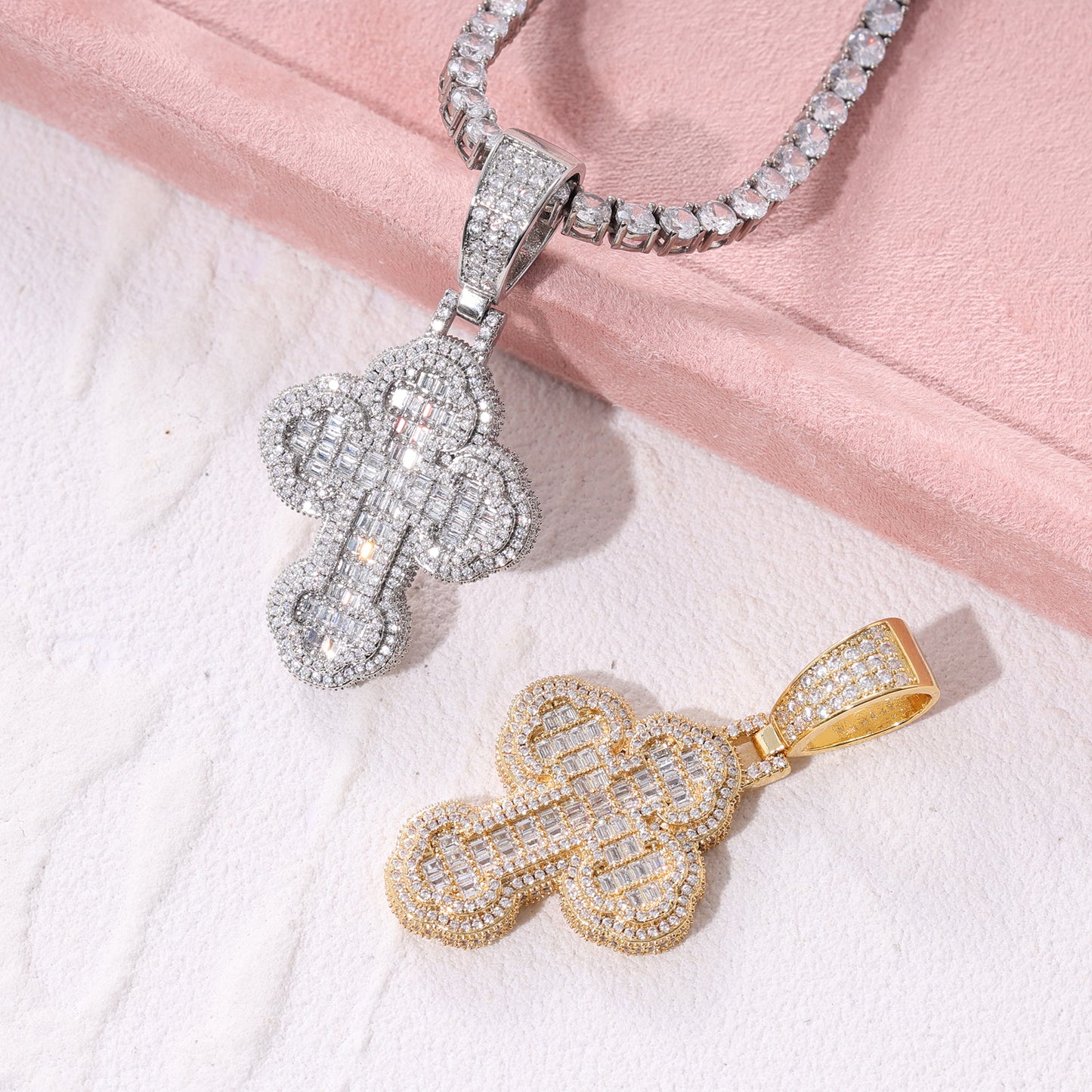 Chrome Cross Pendant