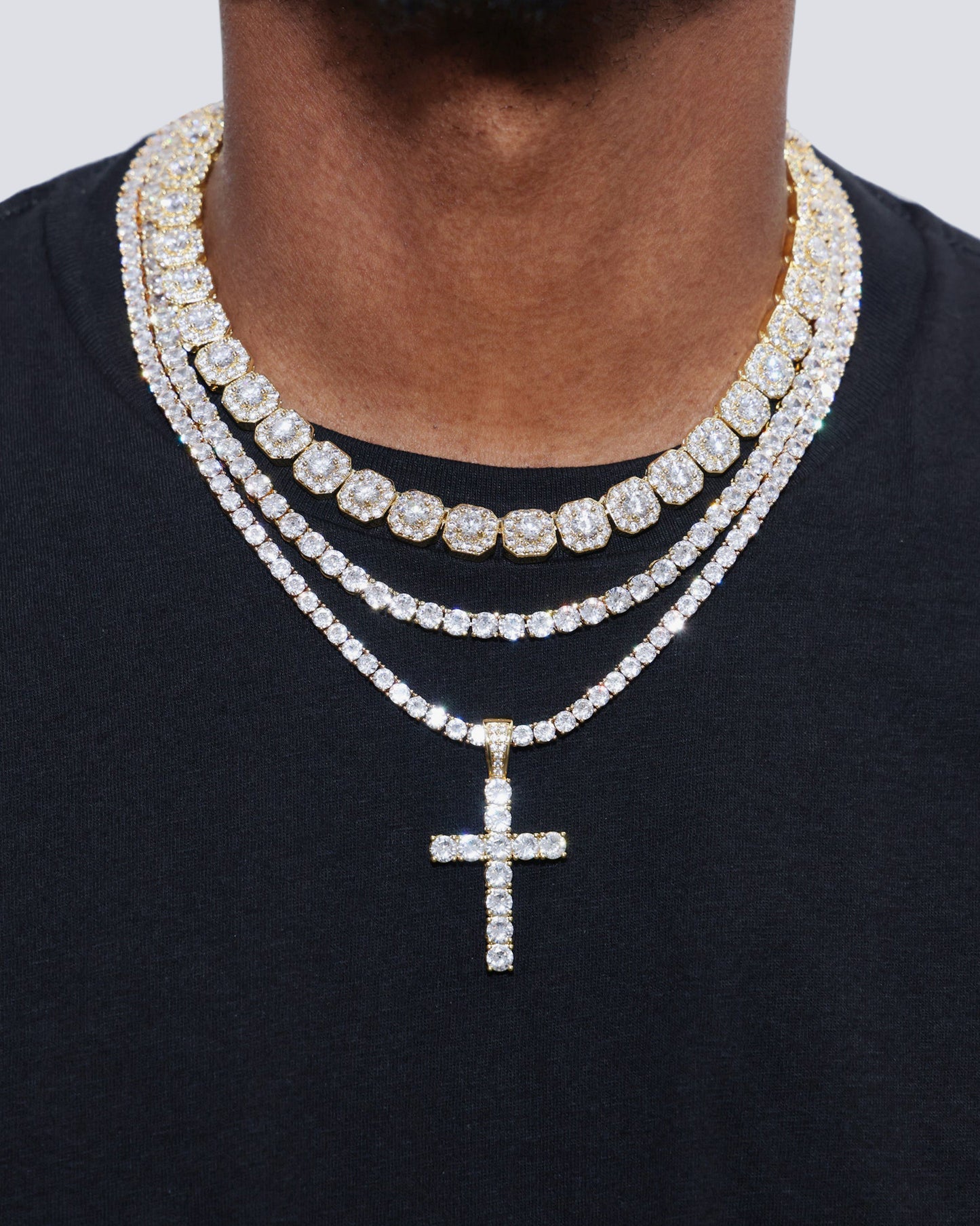 Iced Out Cross Pendant