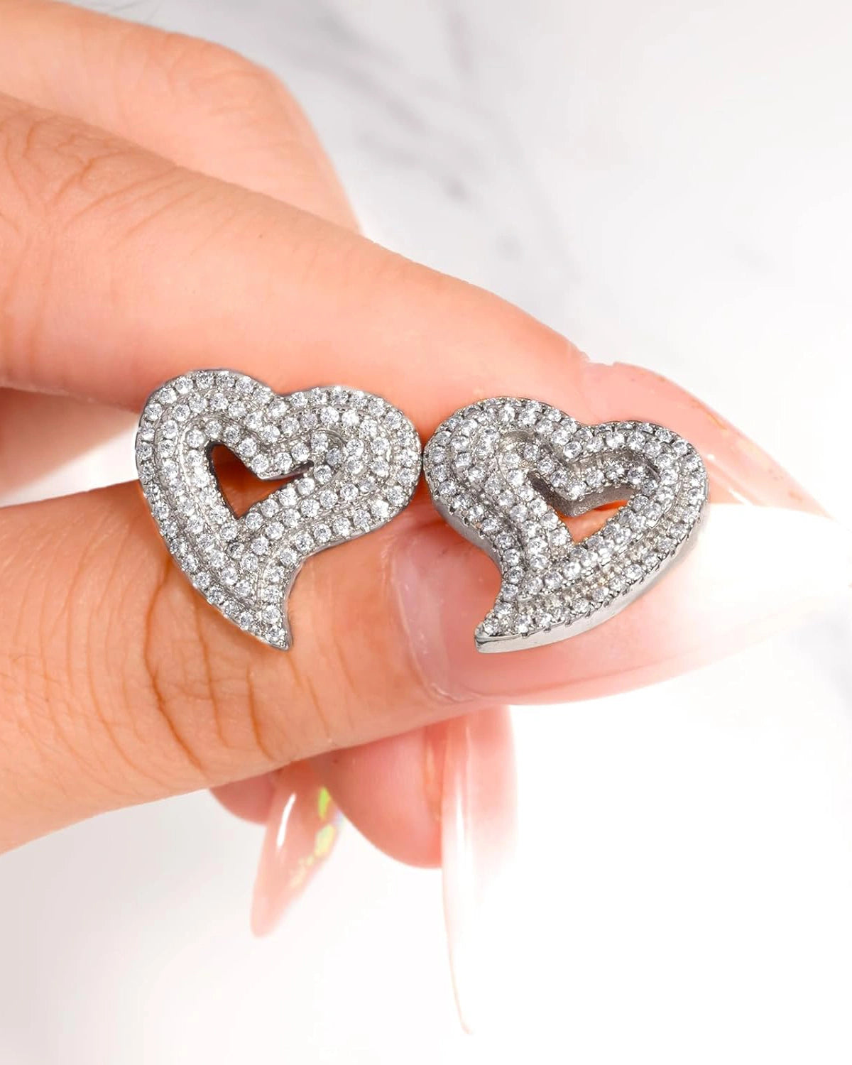 Icy Heart Earrings