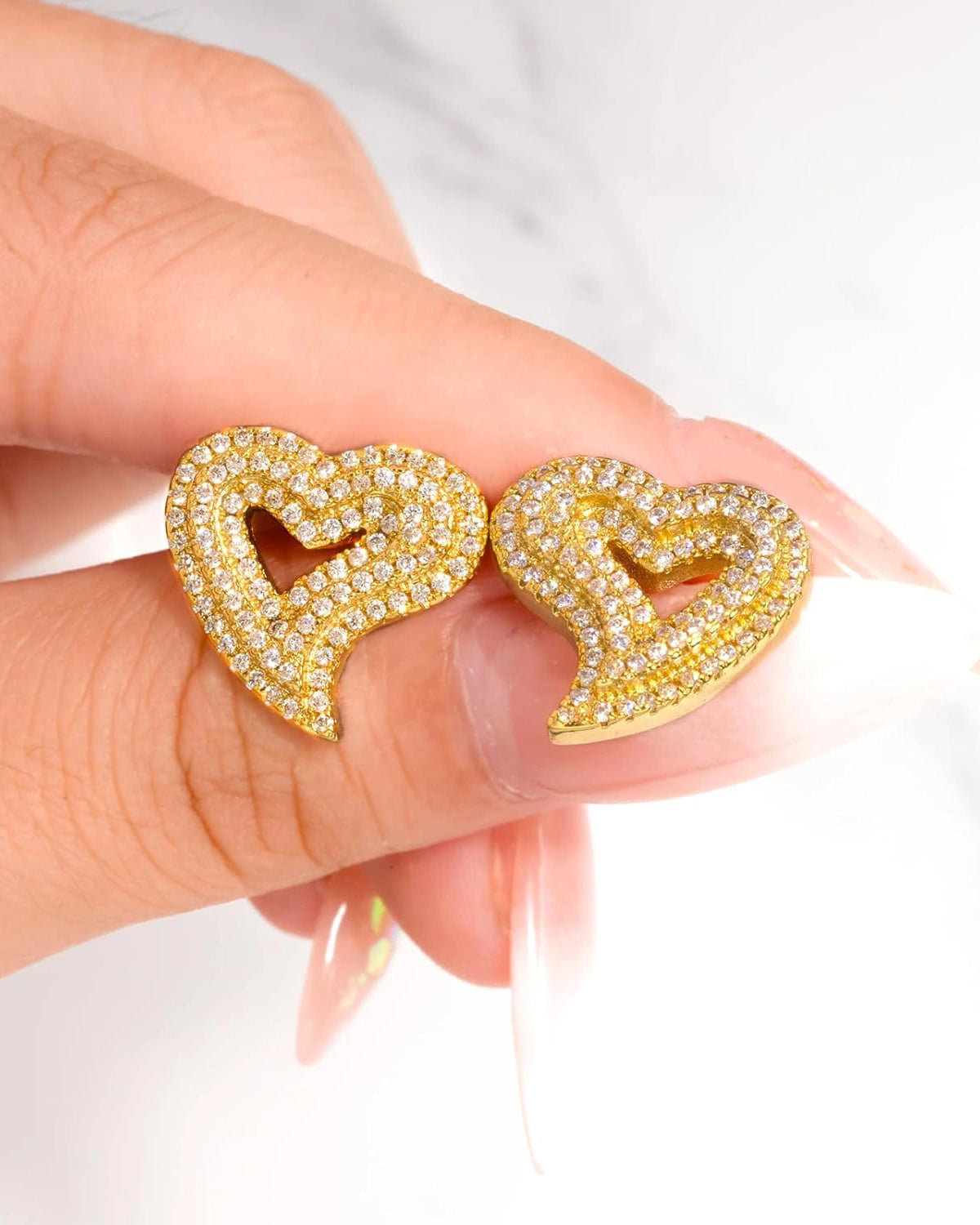 Icy Heart Earrings