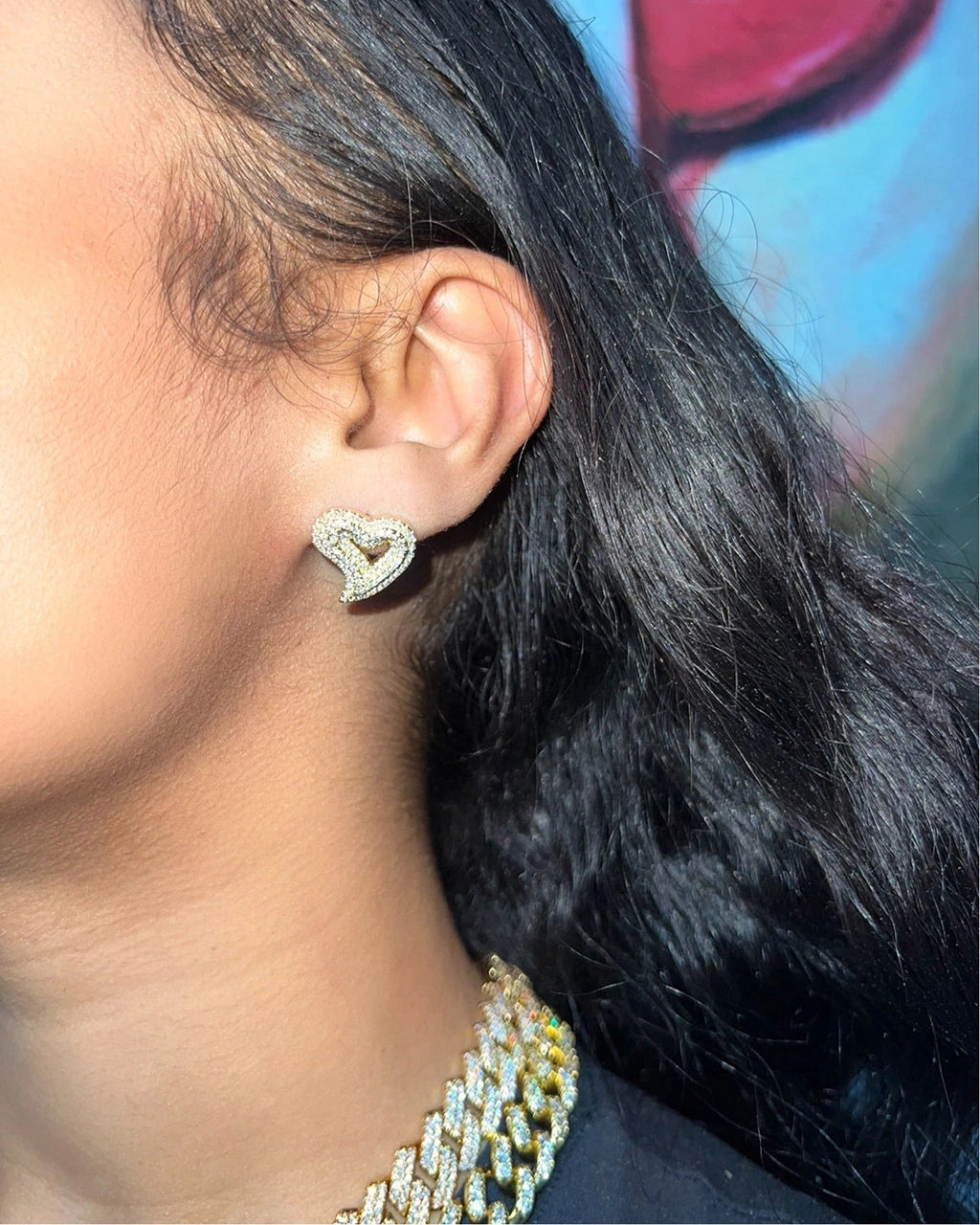 Icy Heart Earrings