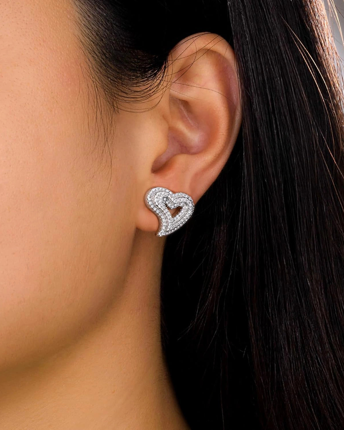 Icy Heart Earrings