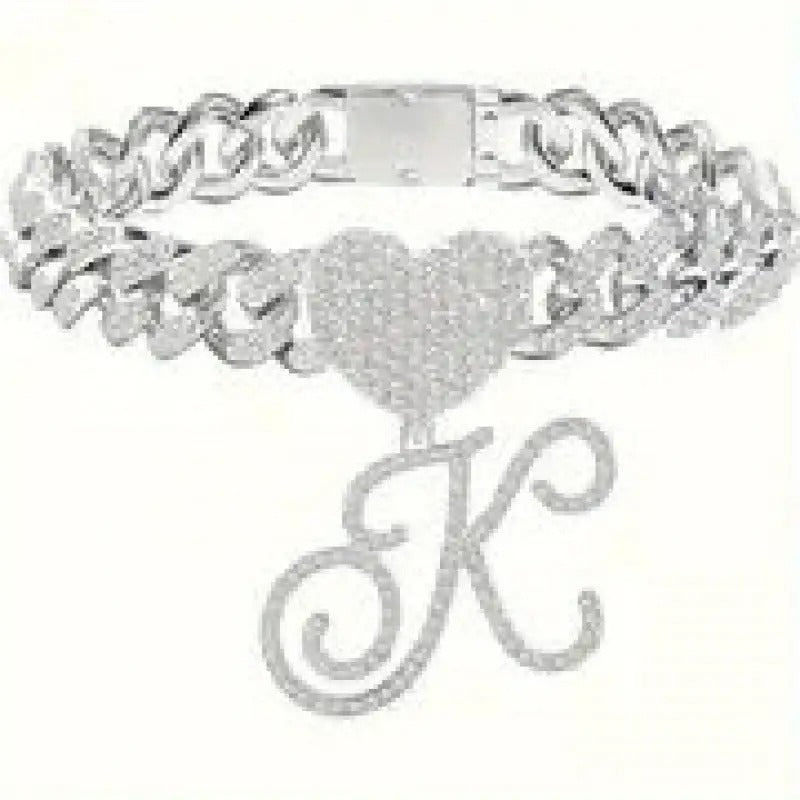 LOVE ANKLET SET – Heart Initial x Cuban Anklets