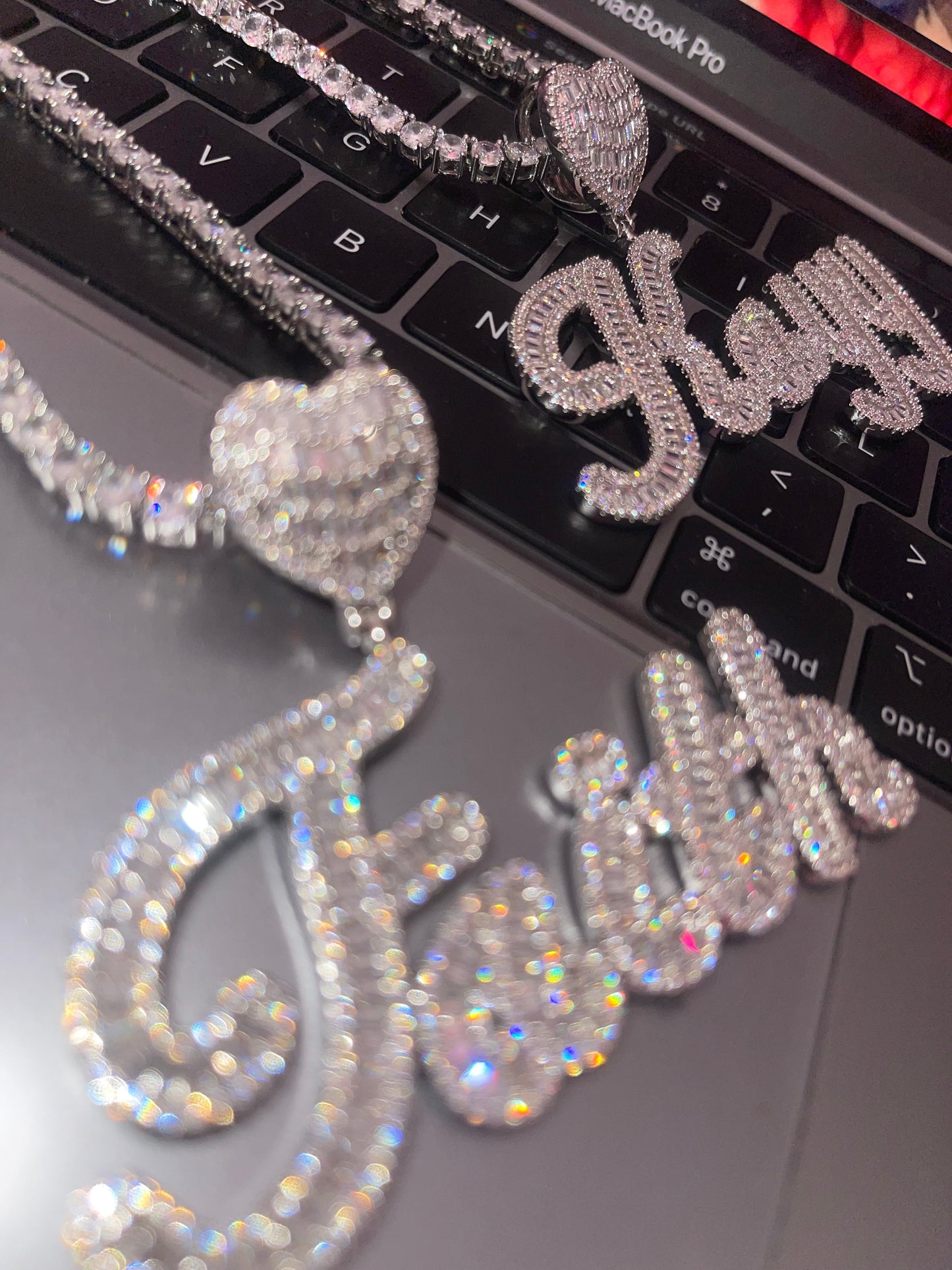 Love Baguette Nameplate Necklace