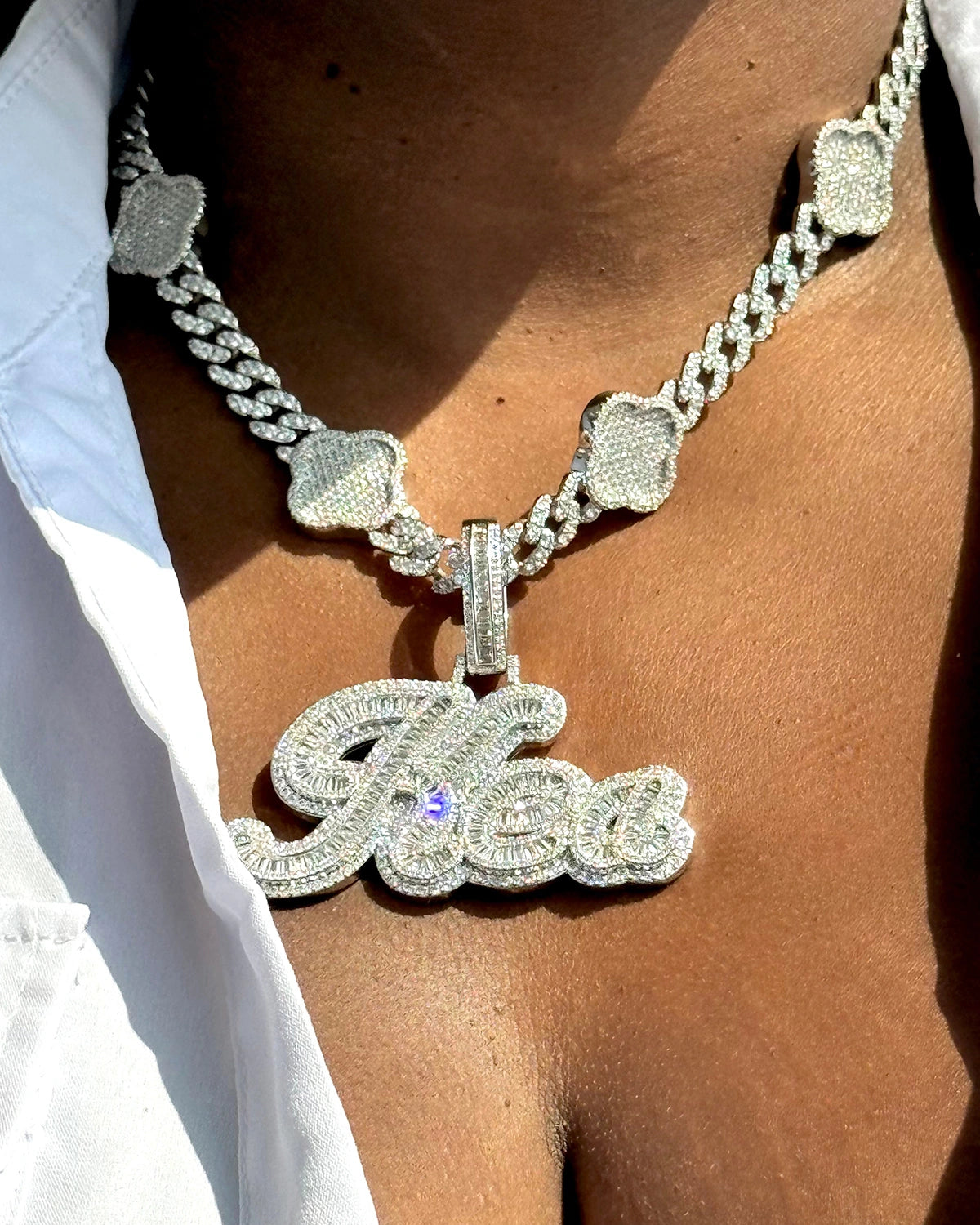 Lucky Clover Cuban Link Necklace