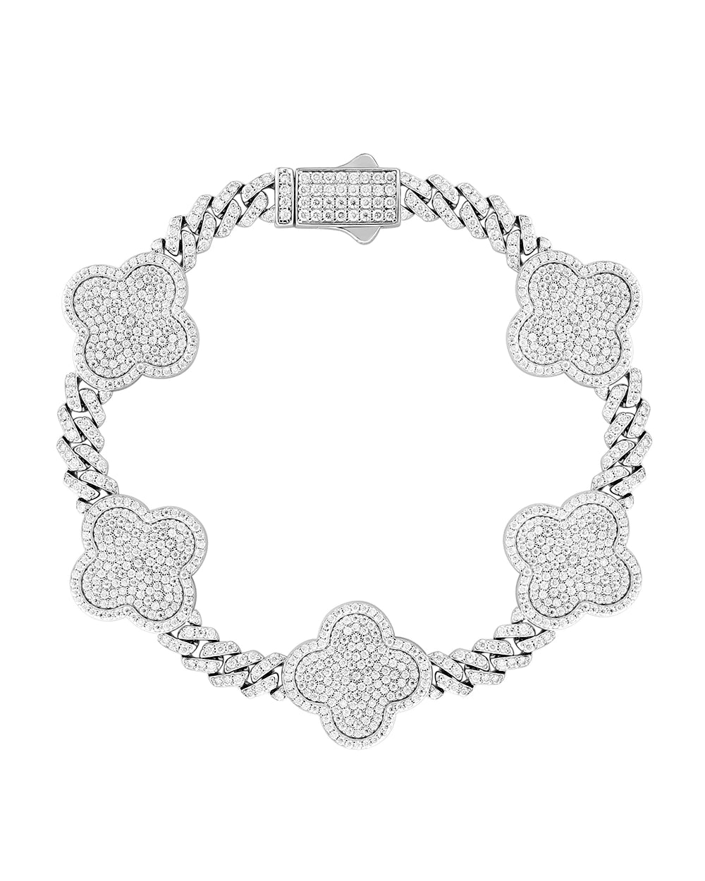 Lucky Clover Cuban Link Bracelet