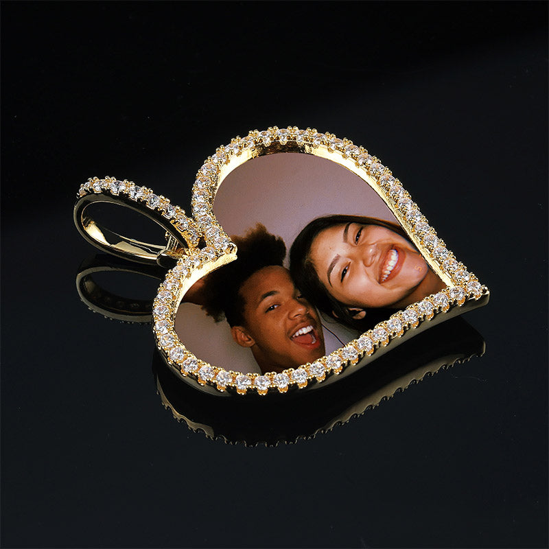 Classy Heart Photo Pendant