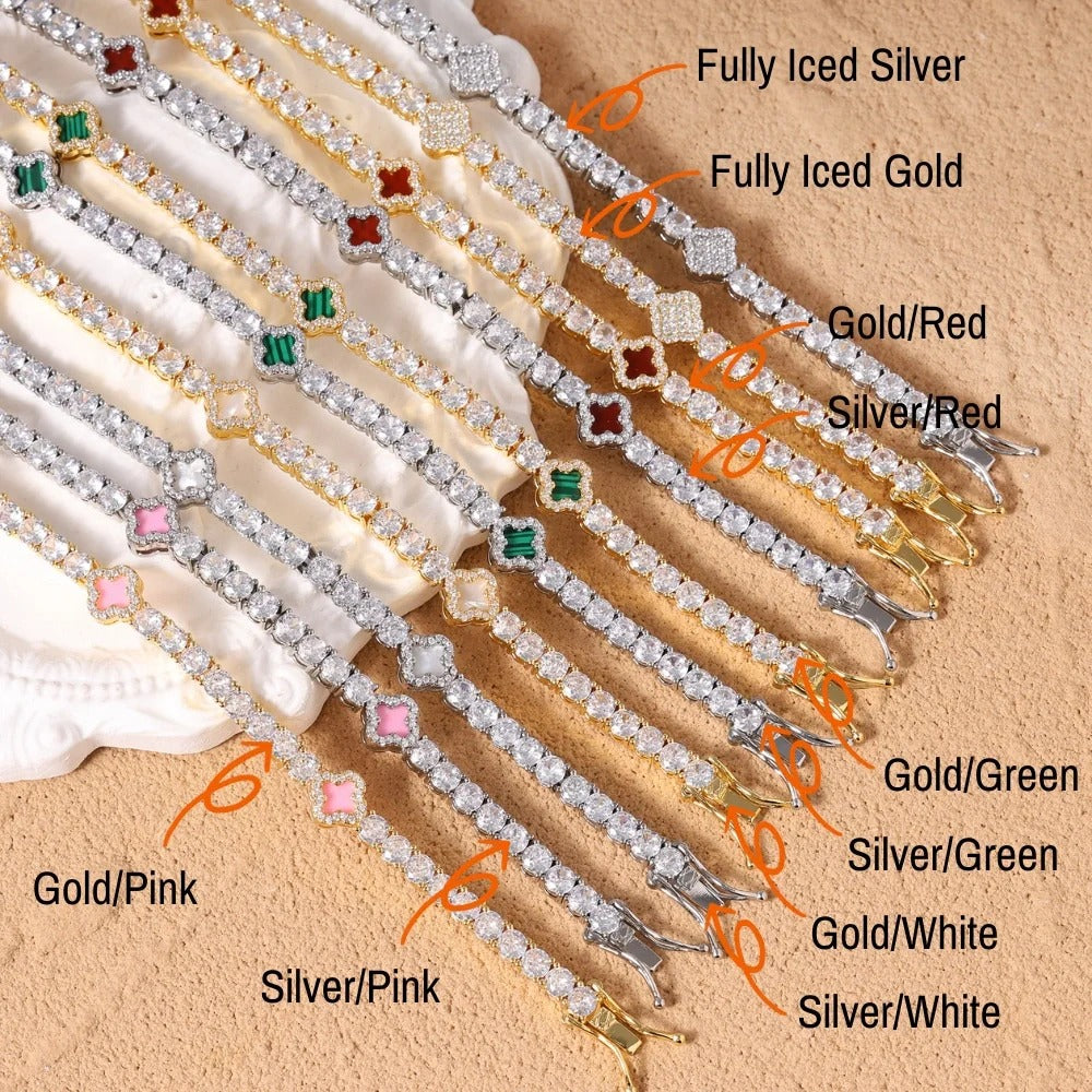 Lucky Four-Leaf Bracelet Set