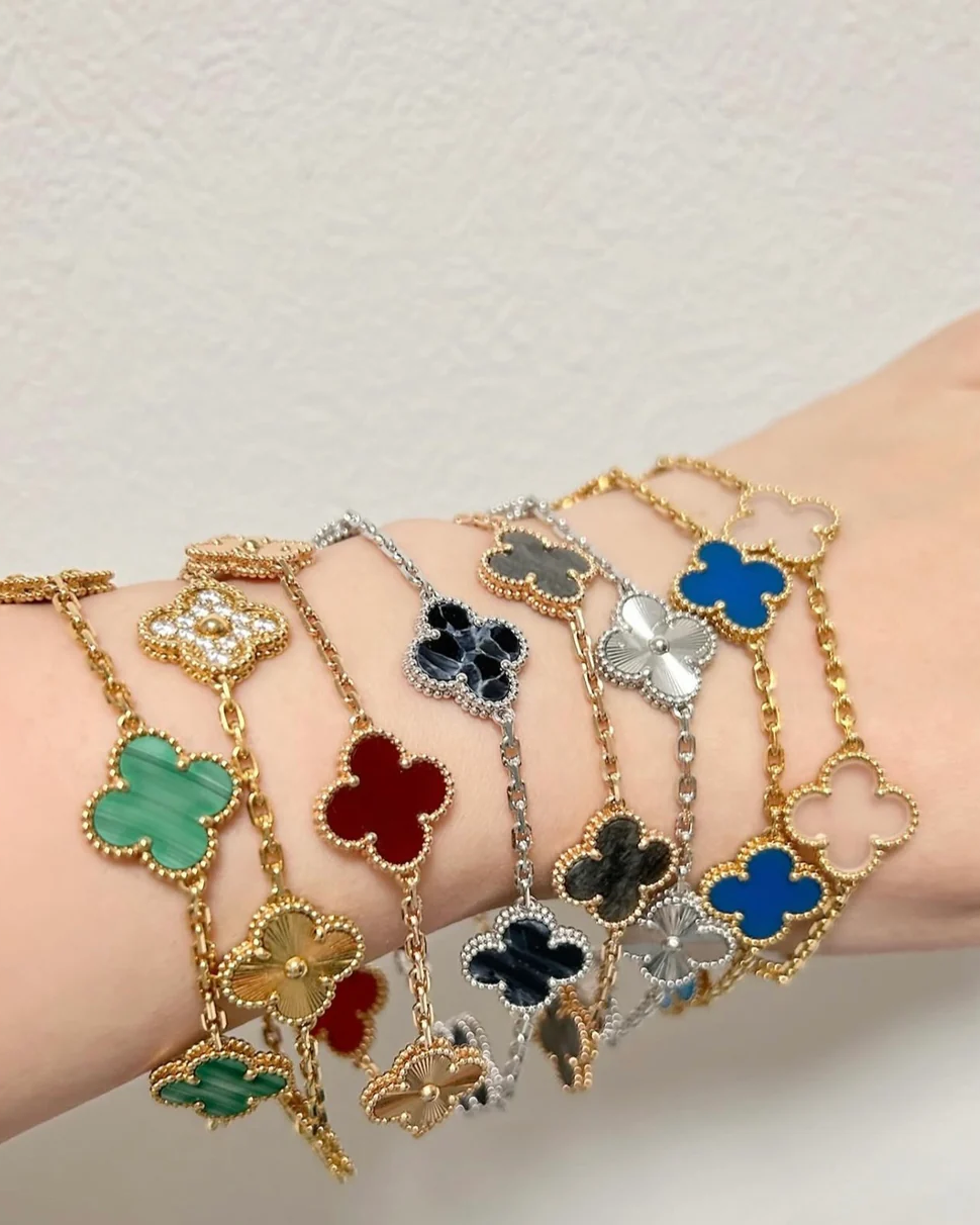 Lucky Four-Leaf Bracelet Set