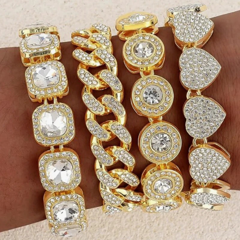 MEGAN DRIP STACK – 4PC Bling Bracelet Set