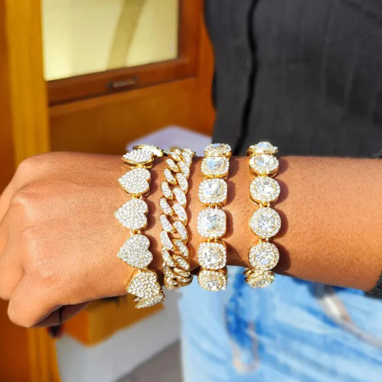 MEGAN DRIP STACK – 4PC Bling Bracelet Set