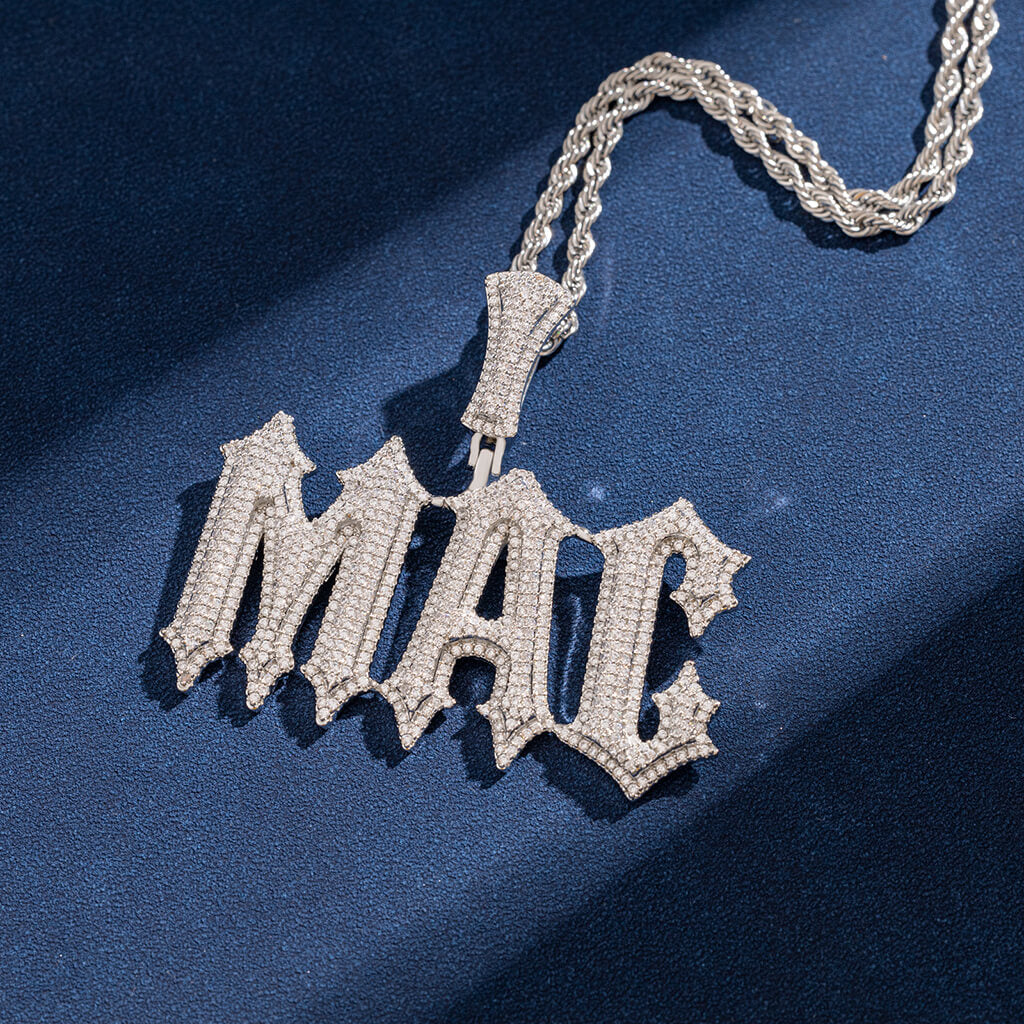 Two Tone Super Rapper Star Name Pendant
