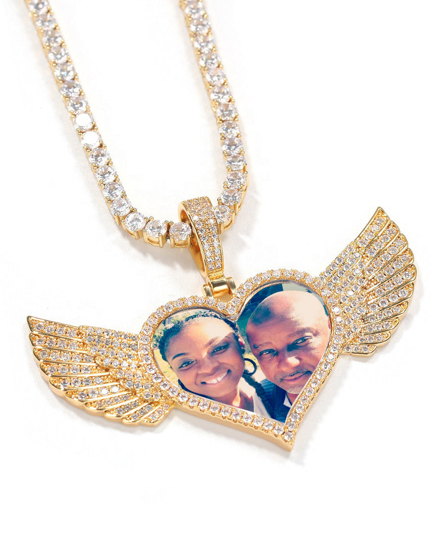Angel Heart Photo Pendant