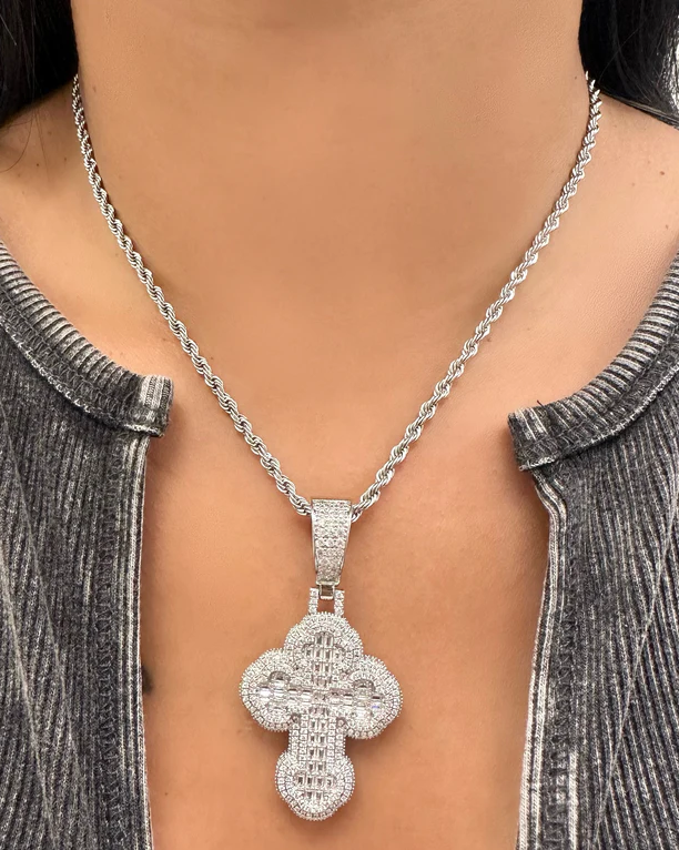 Chrome Cross Pendant
