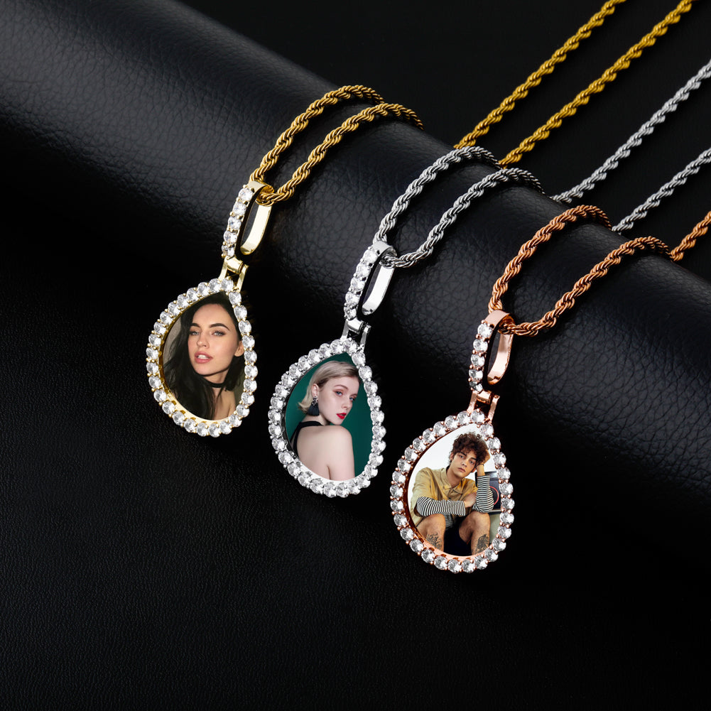 Teardrop Classic Photo Pendant