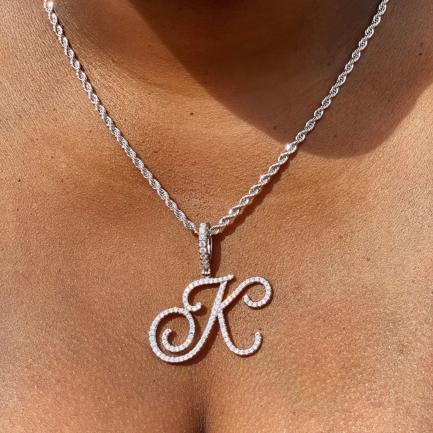 Posh Cursive Pendant Necklace