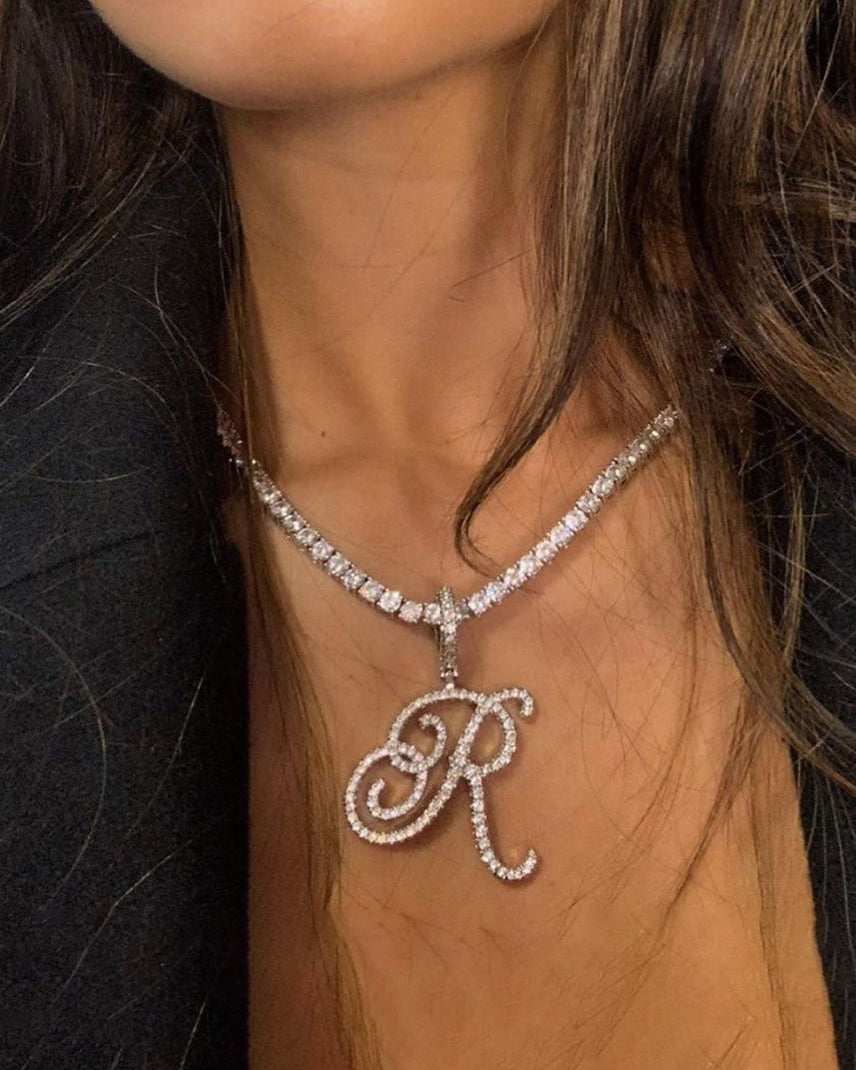 Posh Cursive Pendant Necklace