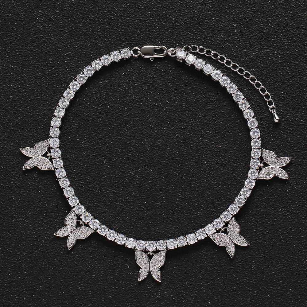 Butterfly Drip Anklet Gold/ Silver/ Pink