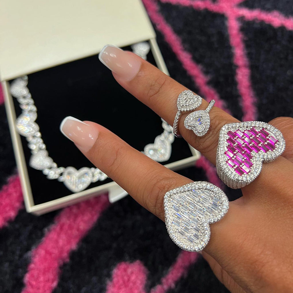 Baguette Heart Ring