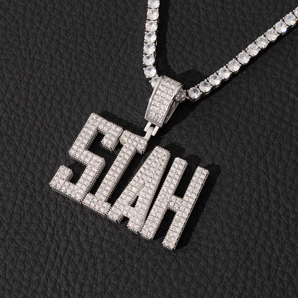 Condensed Font Custom Name Pendant