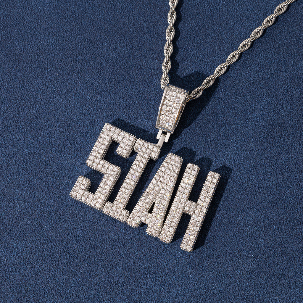 Condensed Font Custom Name Pendant