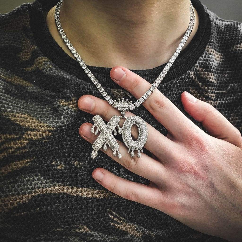 Crown Water Drip Letters Custom Pendant