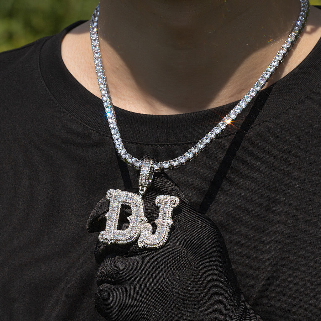 Custom Thorns Baguette Letters Pendant