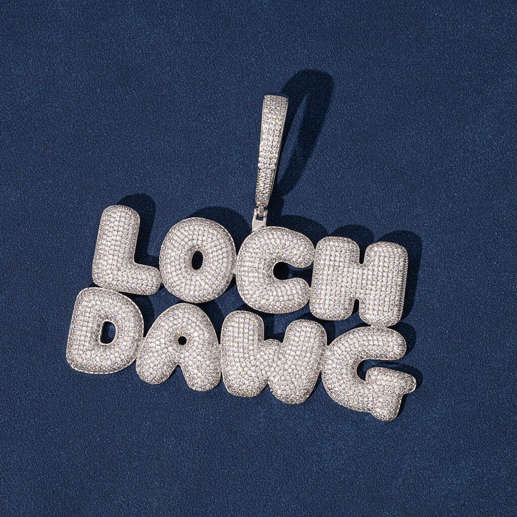 Fully Iced Cusom Name Pendant