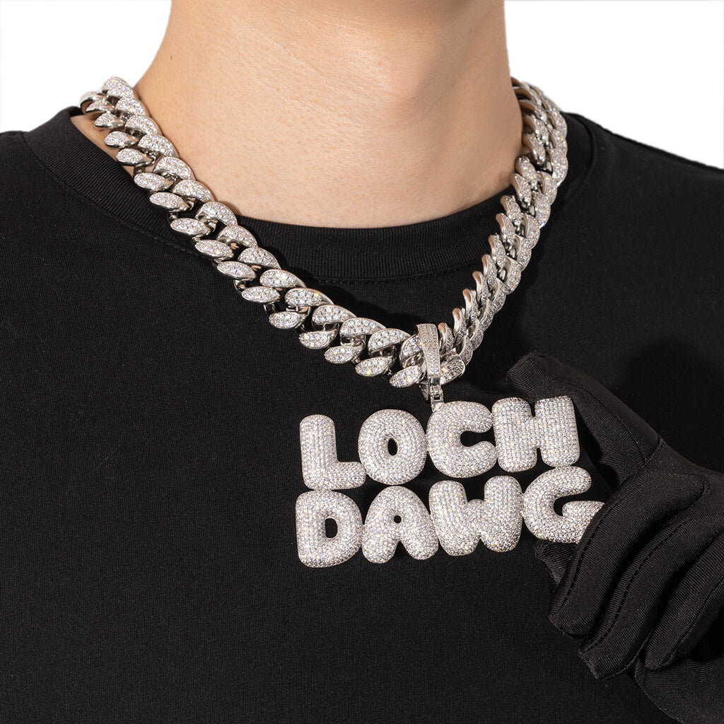Fully Iced Cusom Name Pendant