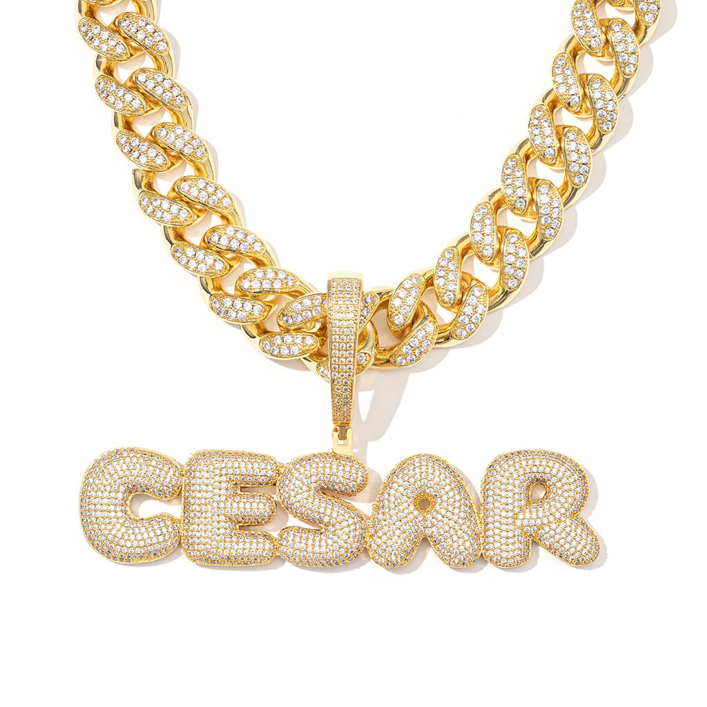 Fully Iced Cusom Name Pendant