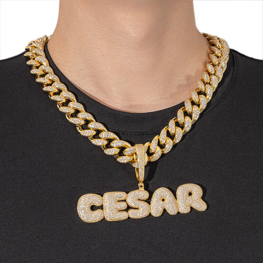 Fully Iced Cusom Name Pendant