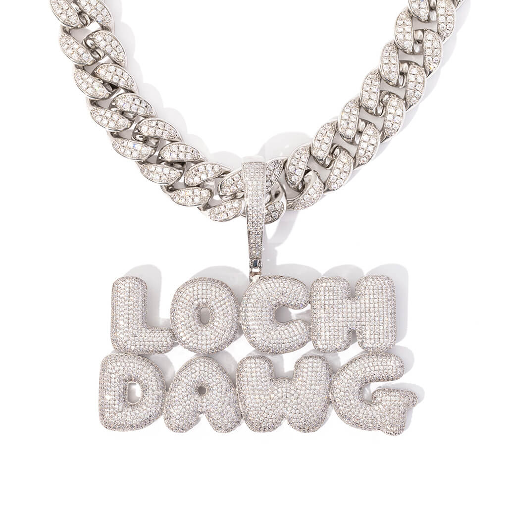 Fully Iced Cusom Name Pendant