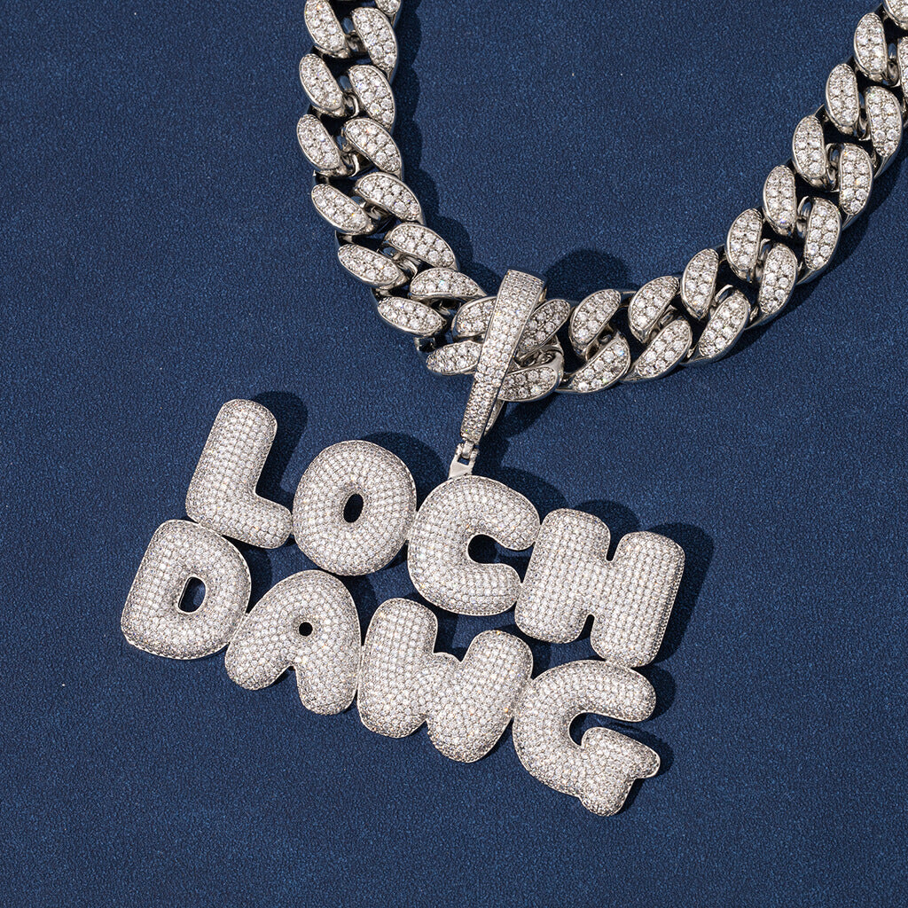 Fully Iced Cusom Name Pendant